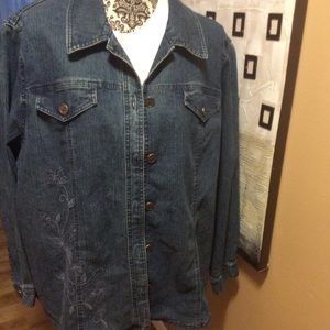 Alfred Dunner Denim Womens Jacket